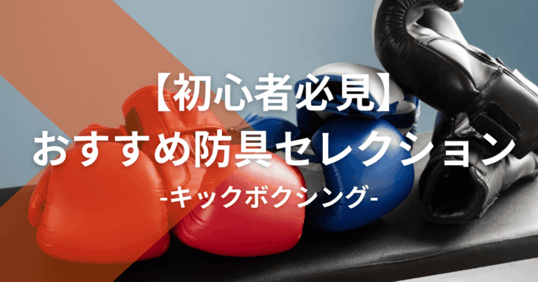 【初心者必見】オススメ防具：キックボクシング