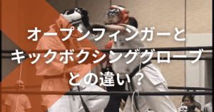 オープンフィンガーとキックボクシンググローブとの違い？